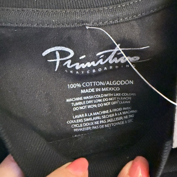 Primitive Black Tee with Rhinestone Logo - Picture 5 of 5